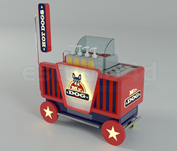 carro de perros y hot dog