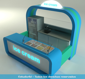 muebles para venta de helados